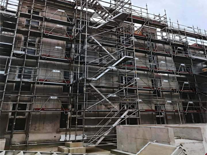 Echafaudage chantier grande envergure Île-de-France