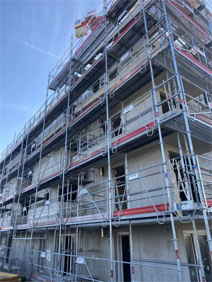 Echafaudage pour travaux de toiture Île-de-France