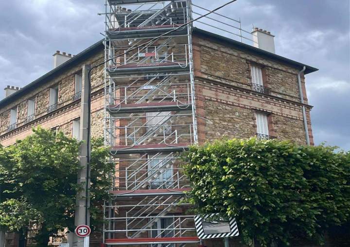 Echafaudage façade Île-de-France
