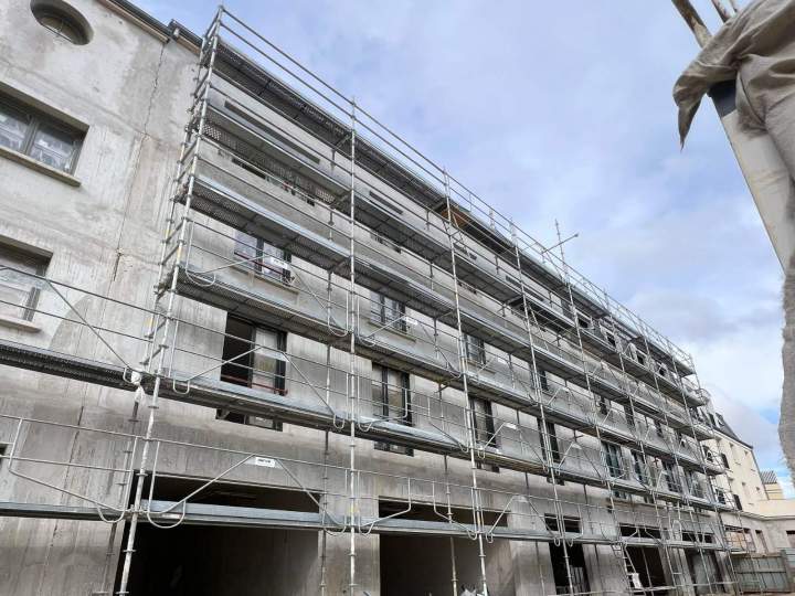 Echafaudage complet pour chantier de construction Île-de-France